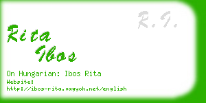 rita ibos business card